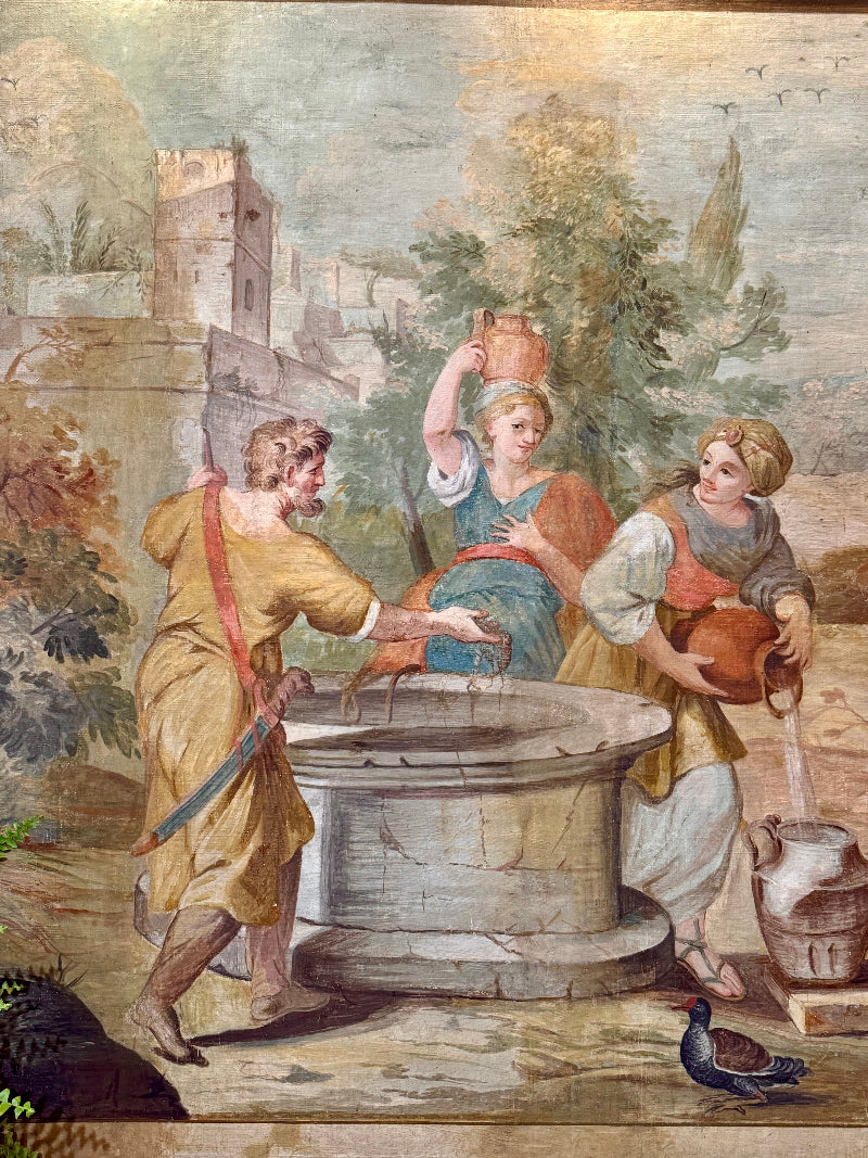 Antique Italian Mural 18th Century
