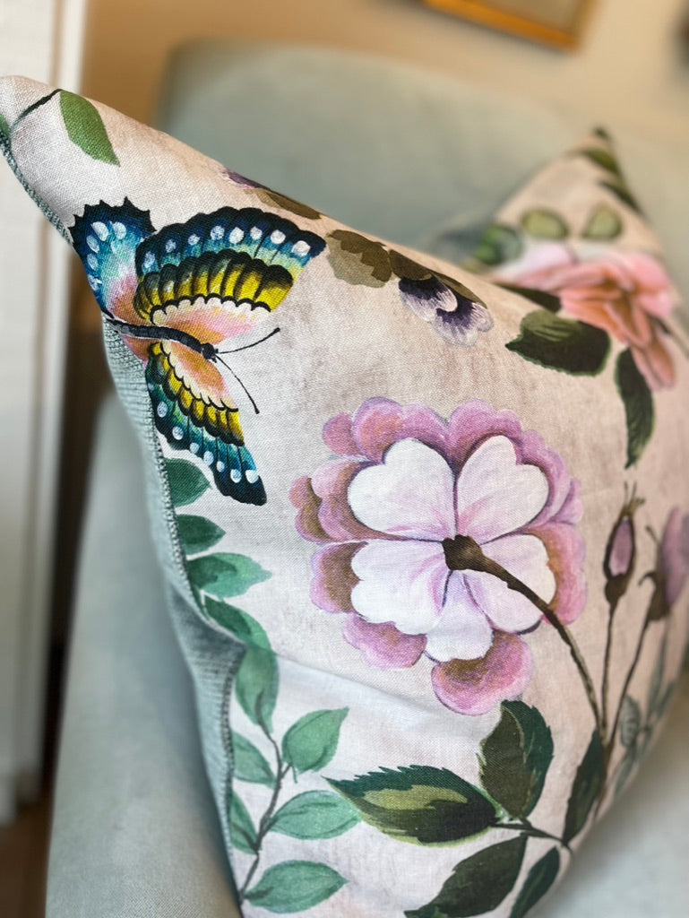 Floral Pillows in English Fabric