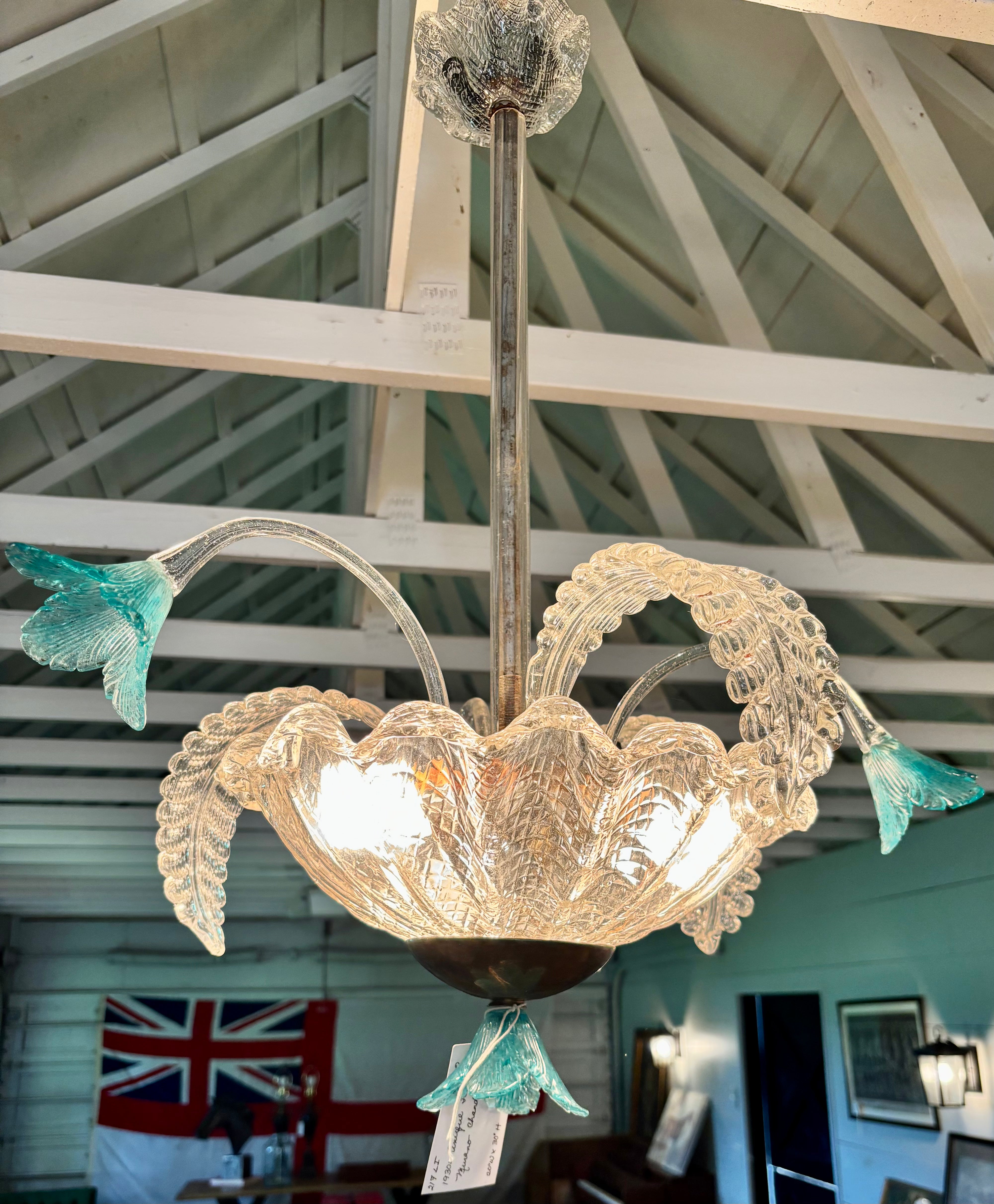 1930s Antique Italian Murano Chandelier