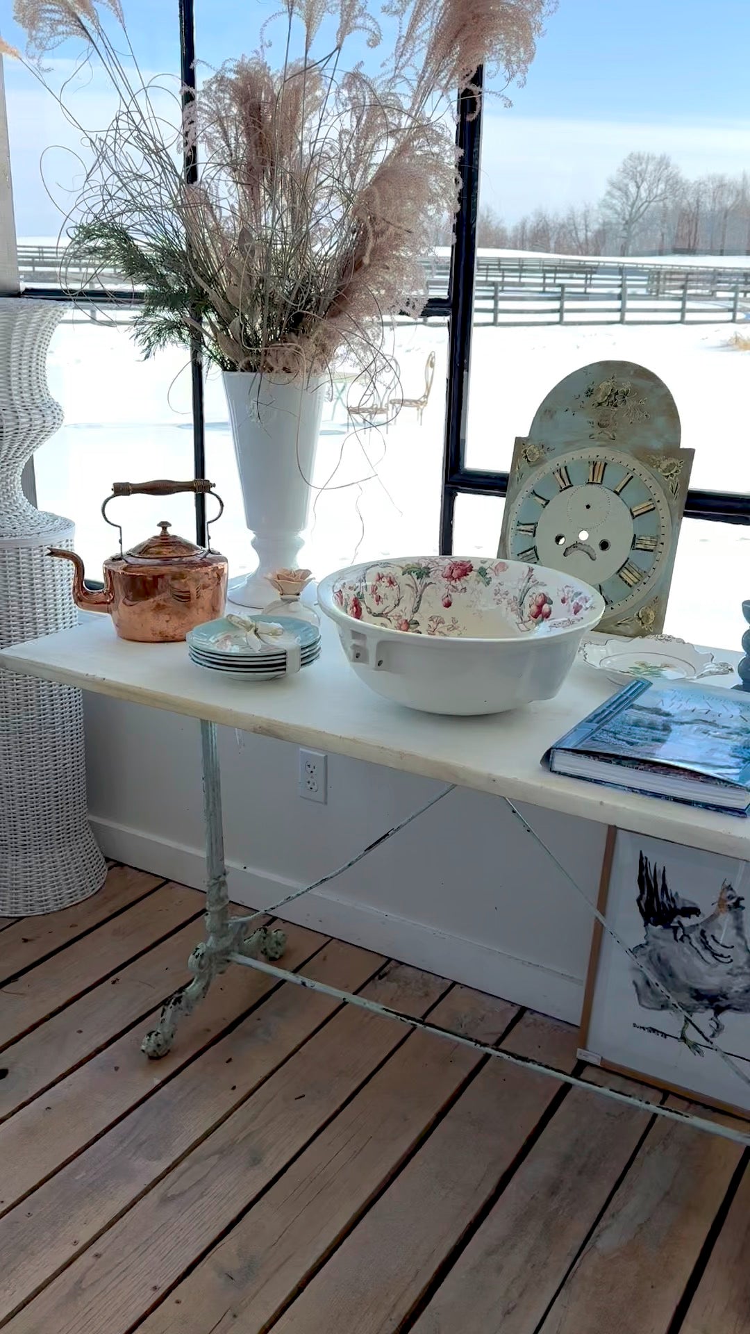 Antique French Table Marble Top