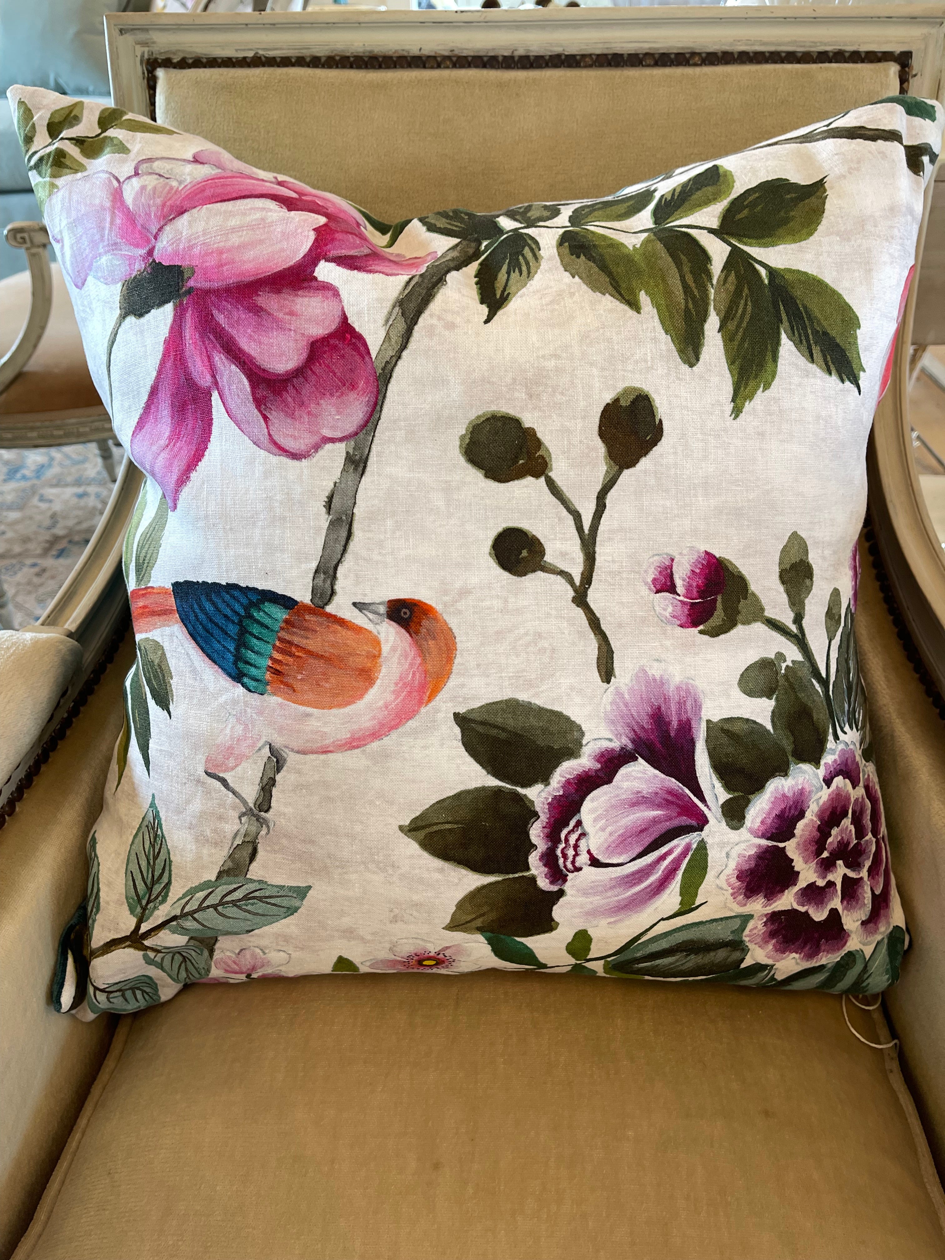 Custom Pillow in English Fabric