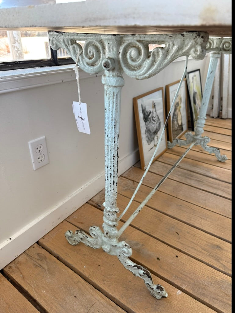 Antique French Table Marble Top