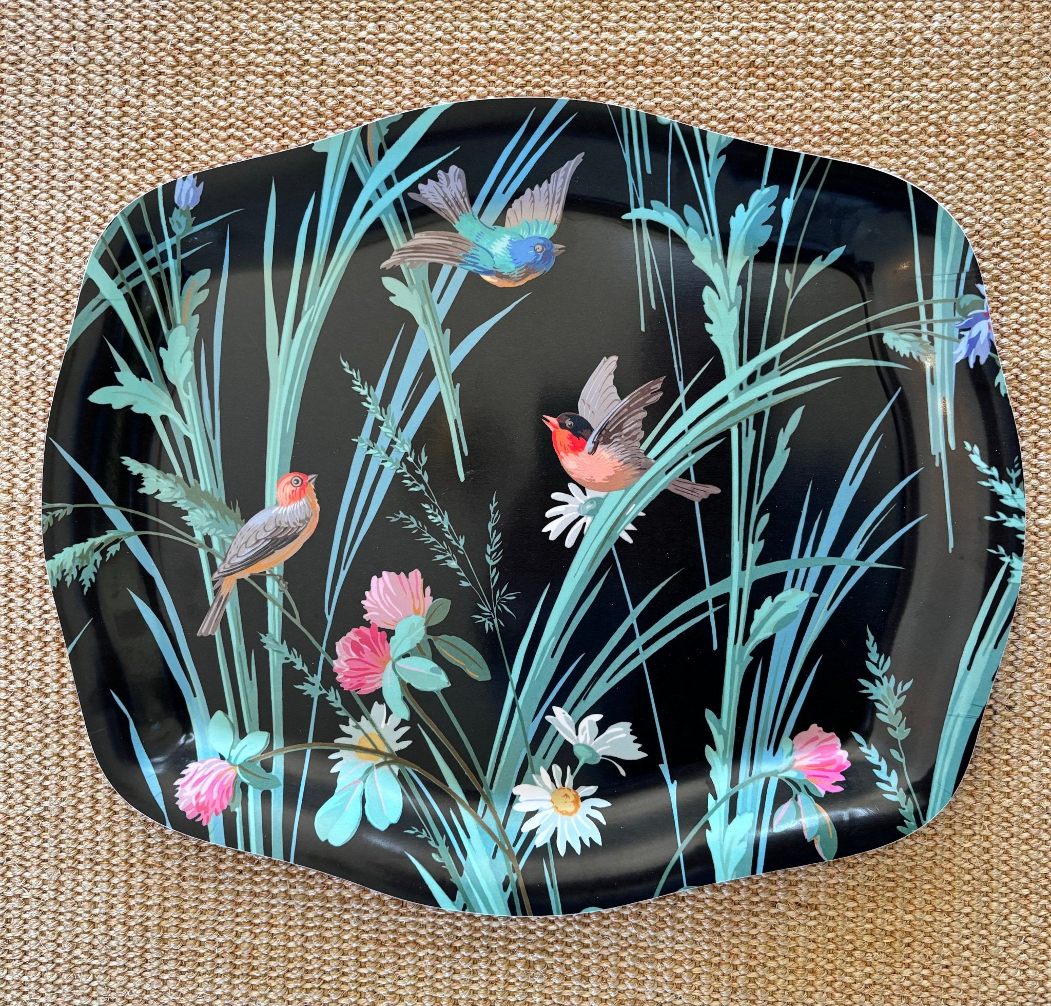 Paradisio Black French Garden Rococo Tray