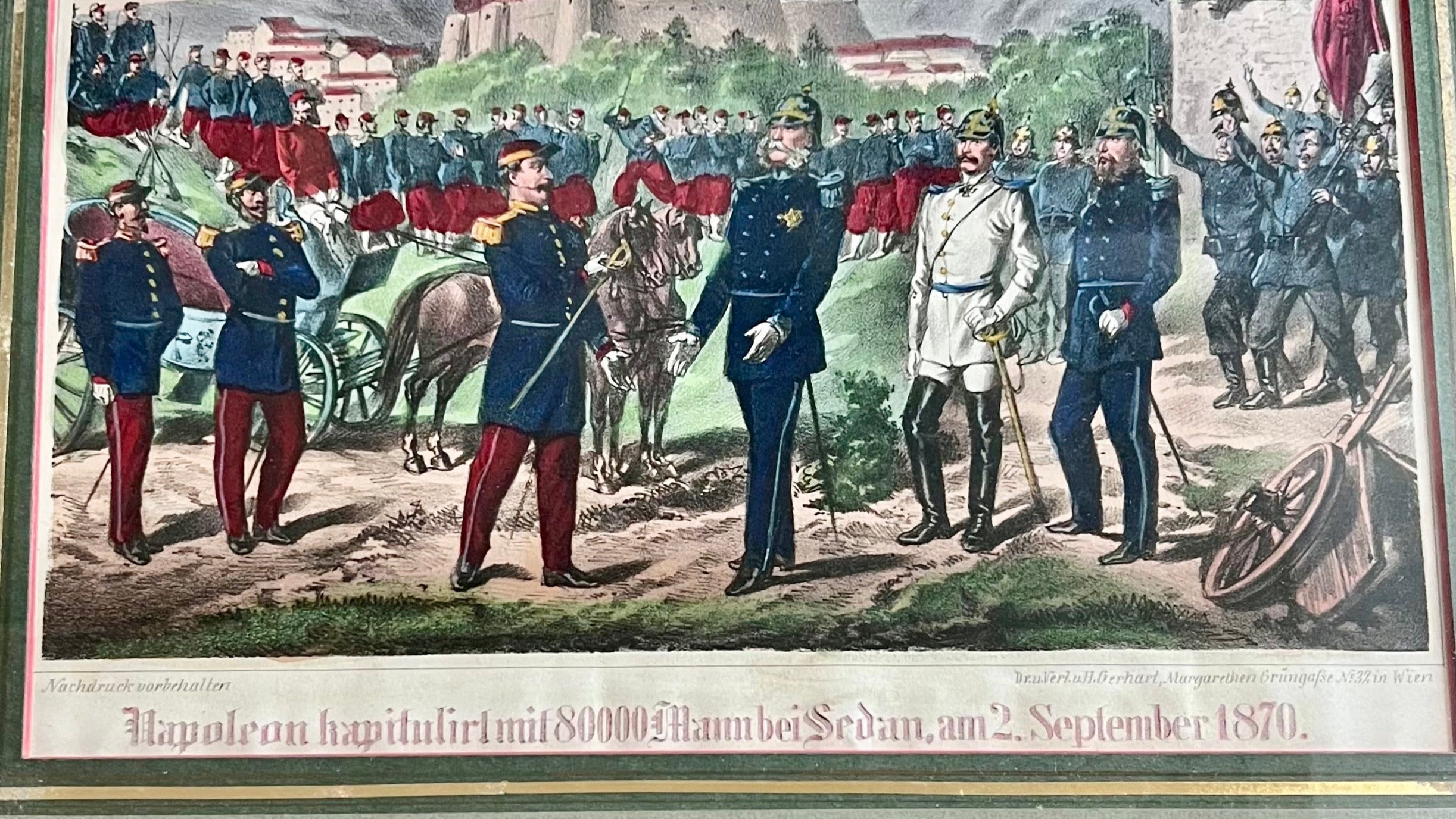 Vintage German Lithograph