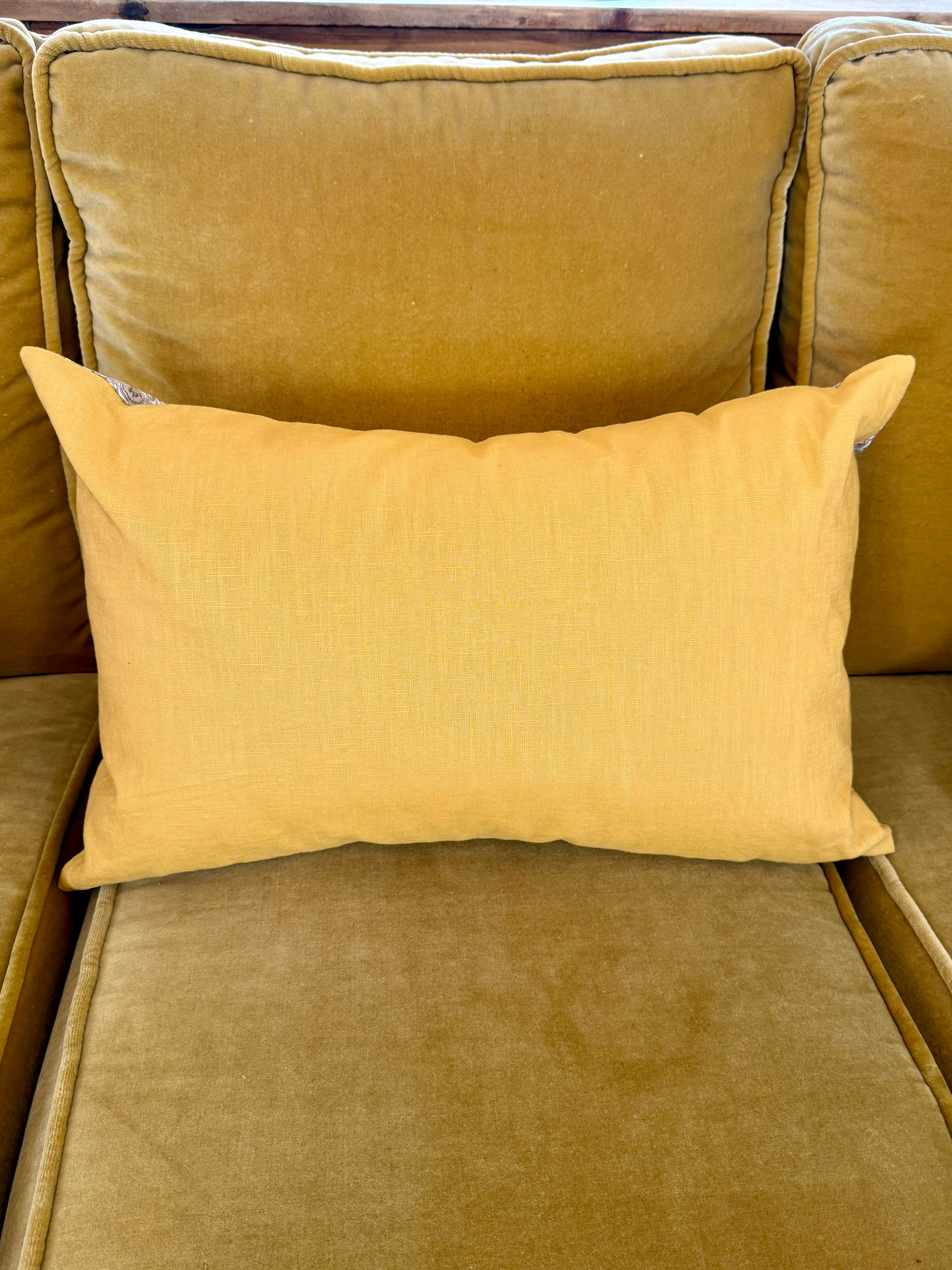 British Design William Morris Fabric Lumbar Pillow