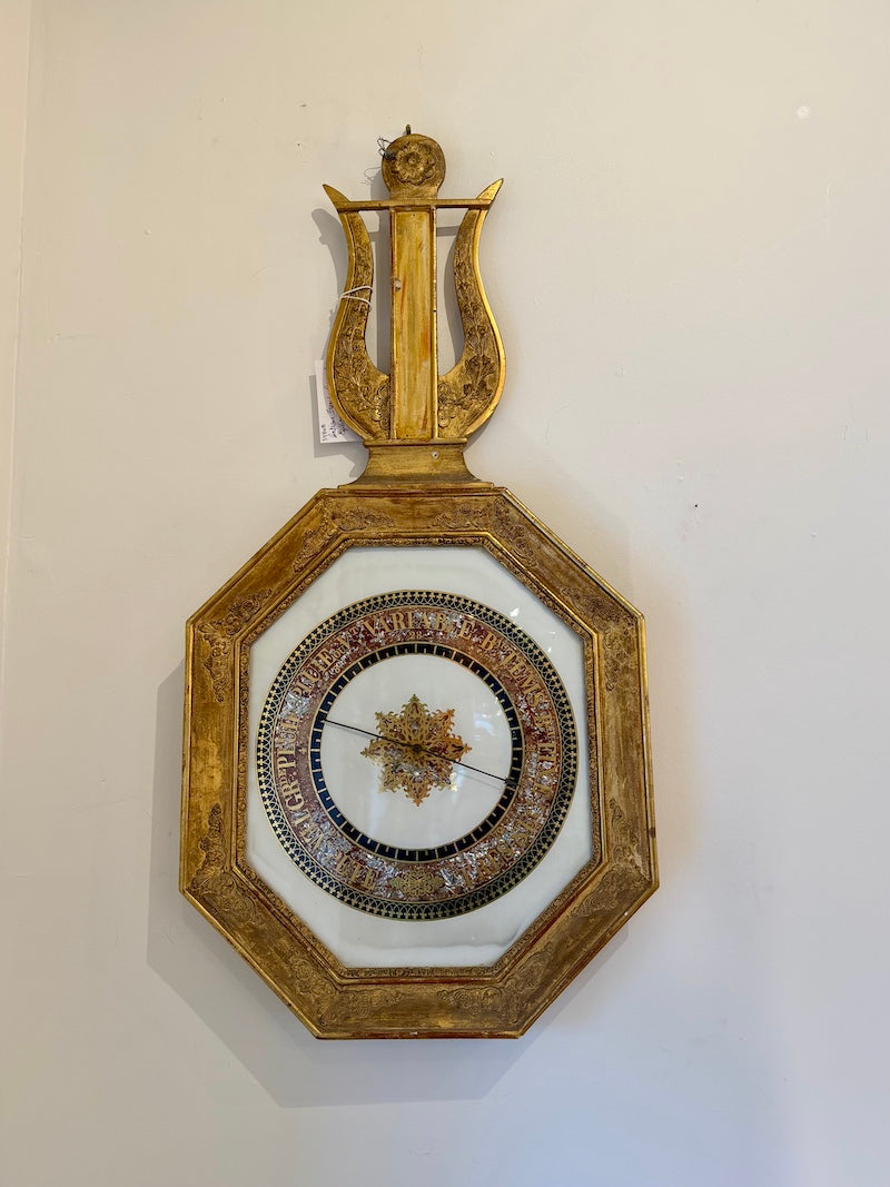 Antique French Barometer, Eglomise 1830s