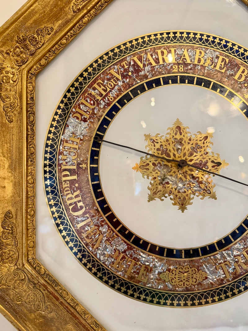 Antique French Barometer, Eglomise 1830s