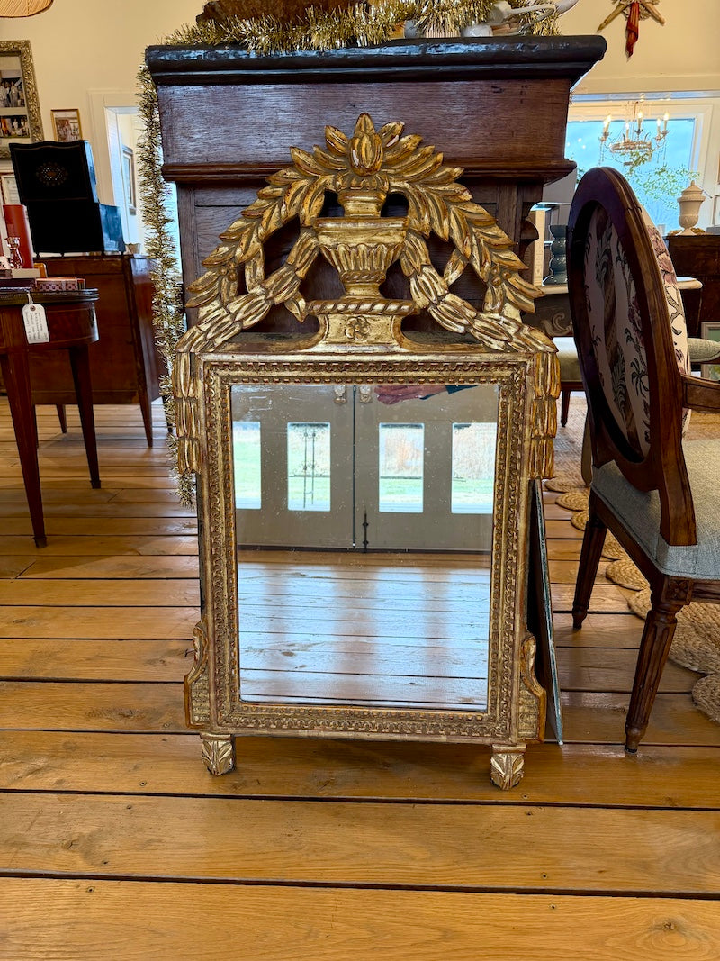 Antique French Louis XVI gilded mirror