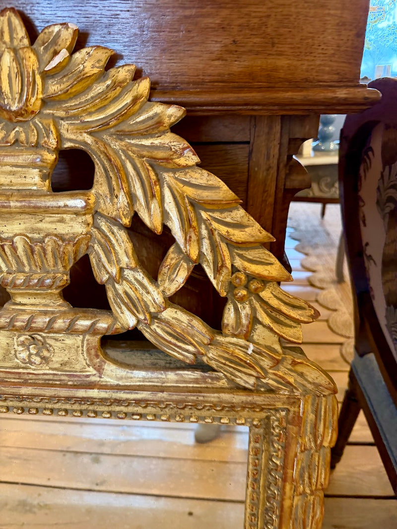 Antique French Louis XVI gilded mirror