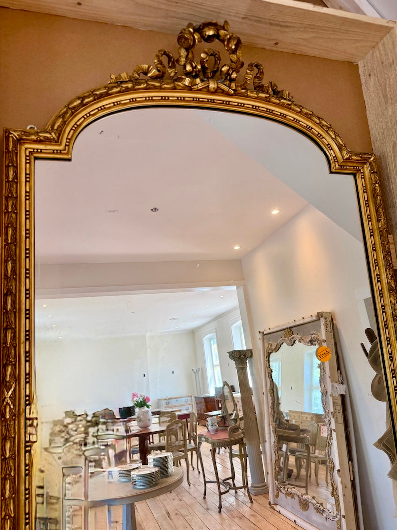 Antique French Mirror, 19th C., Louis XVI Style