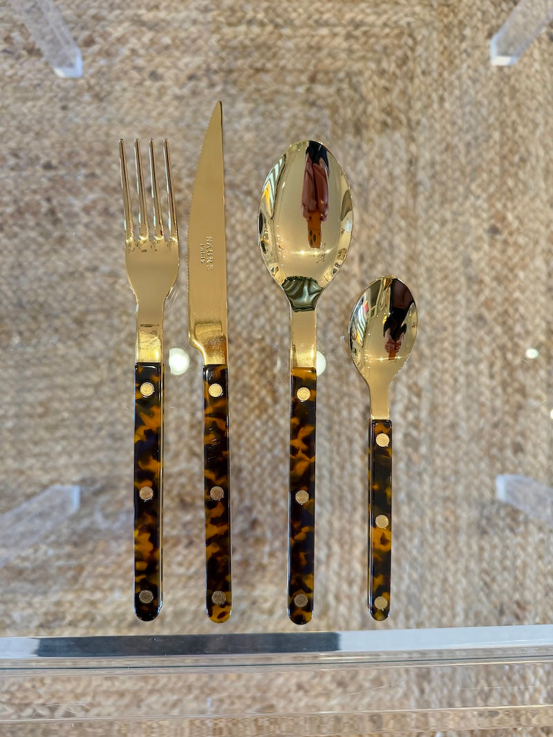 Sabre French Cutlery, Bistro Gold Faux Tortoise, 20 Piece Set