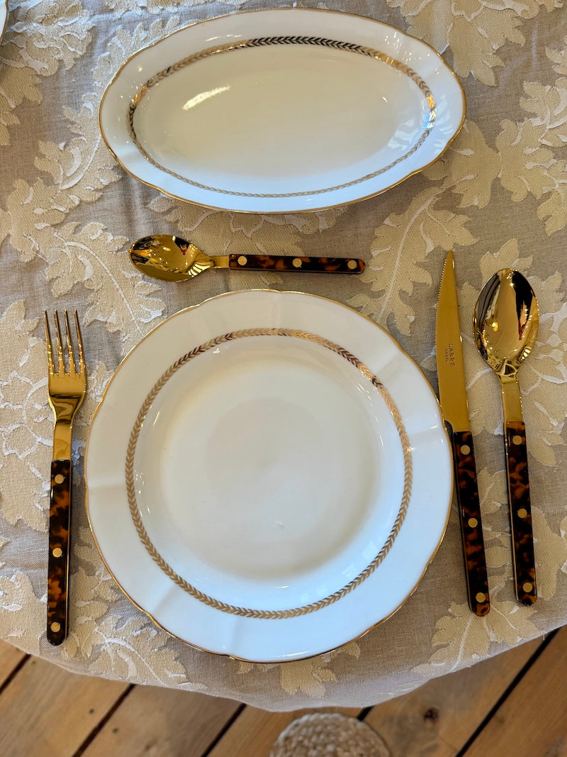 Sabre French Cutlery, Bistro Gold Faux Tortoise, 20 Piece Set