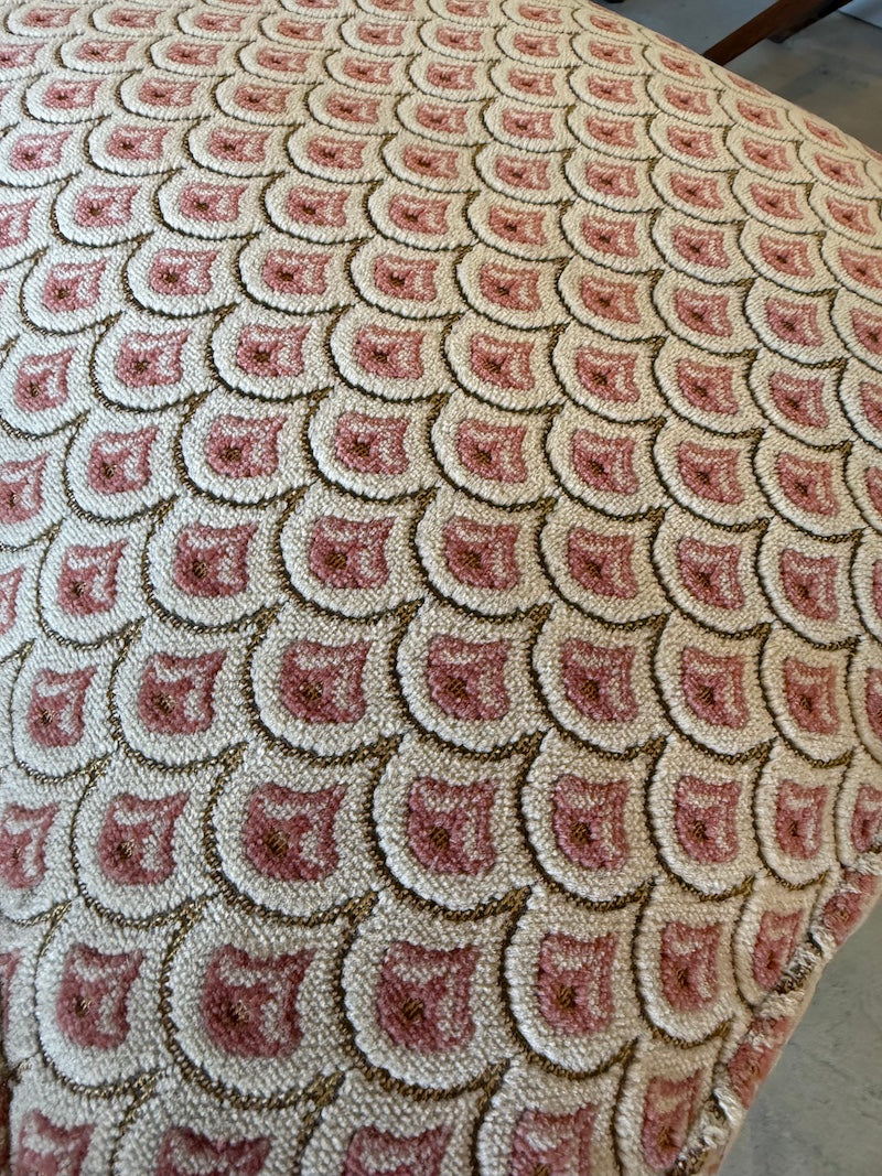Antique French Louis XVI Banquette with great Chenille Fabric