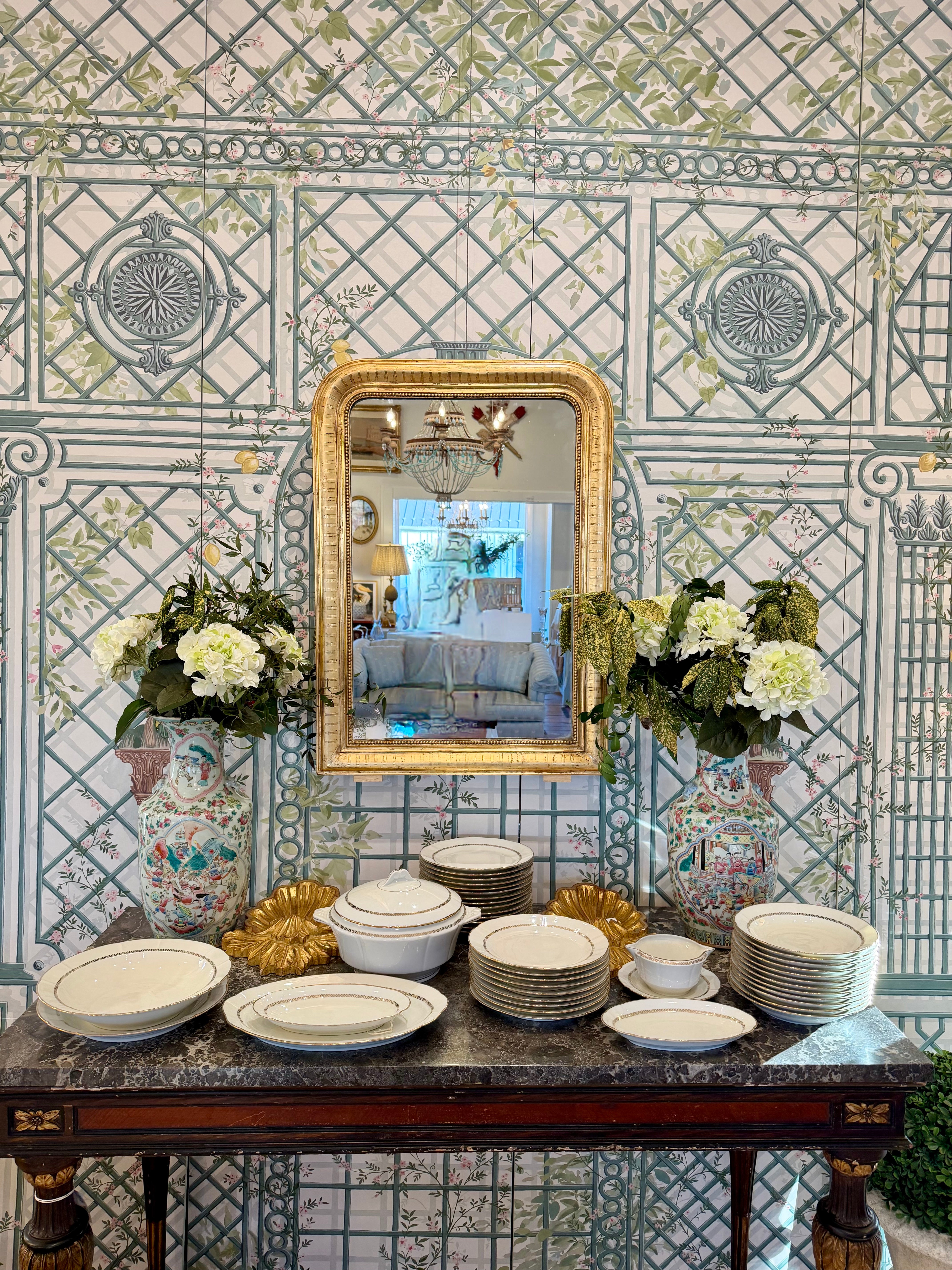 French Limoges China Set of 42 Pieces