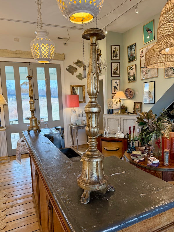 Antique Italian Gilded Candlesticks
