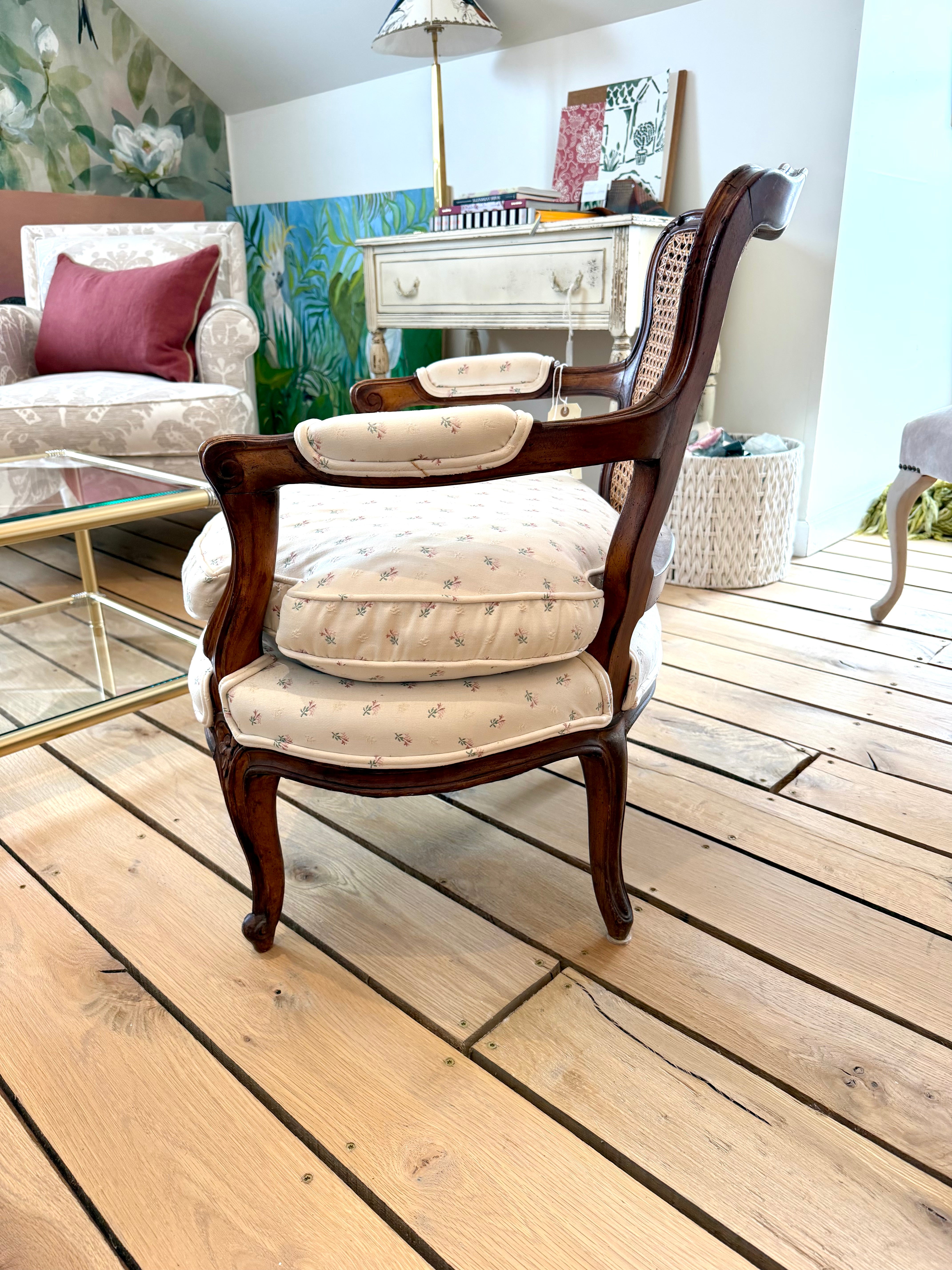 Pair of Antique French Louis XV Armchairs