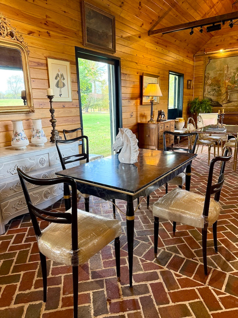Italian Faux Marble Table 1950s