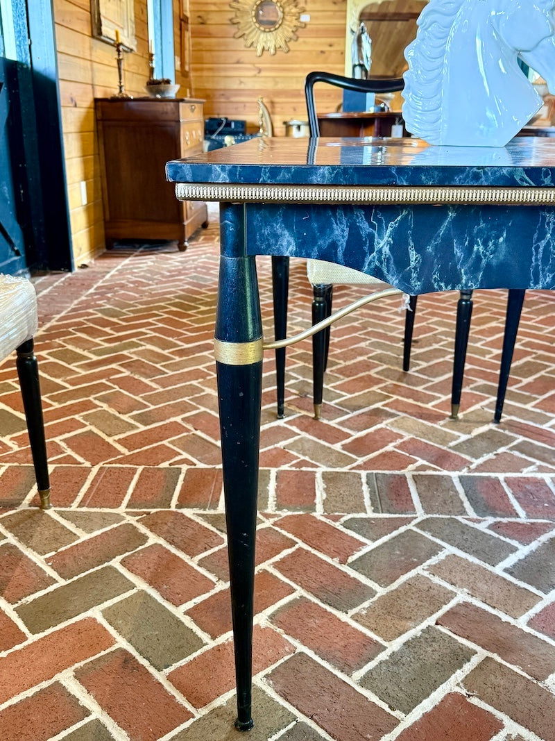 Italian Faux Marble Table 1950s