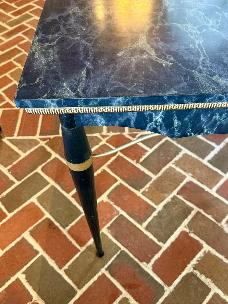 Italian Faux Marble Table 1950s