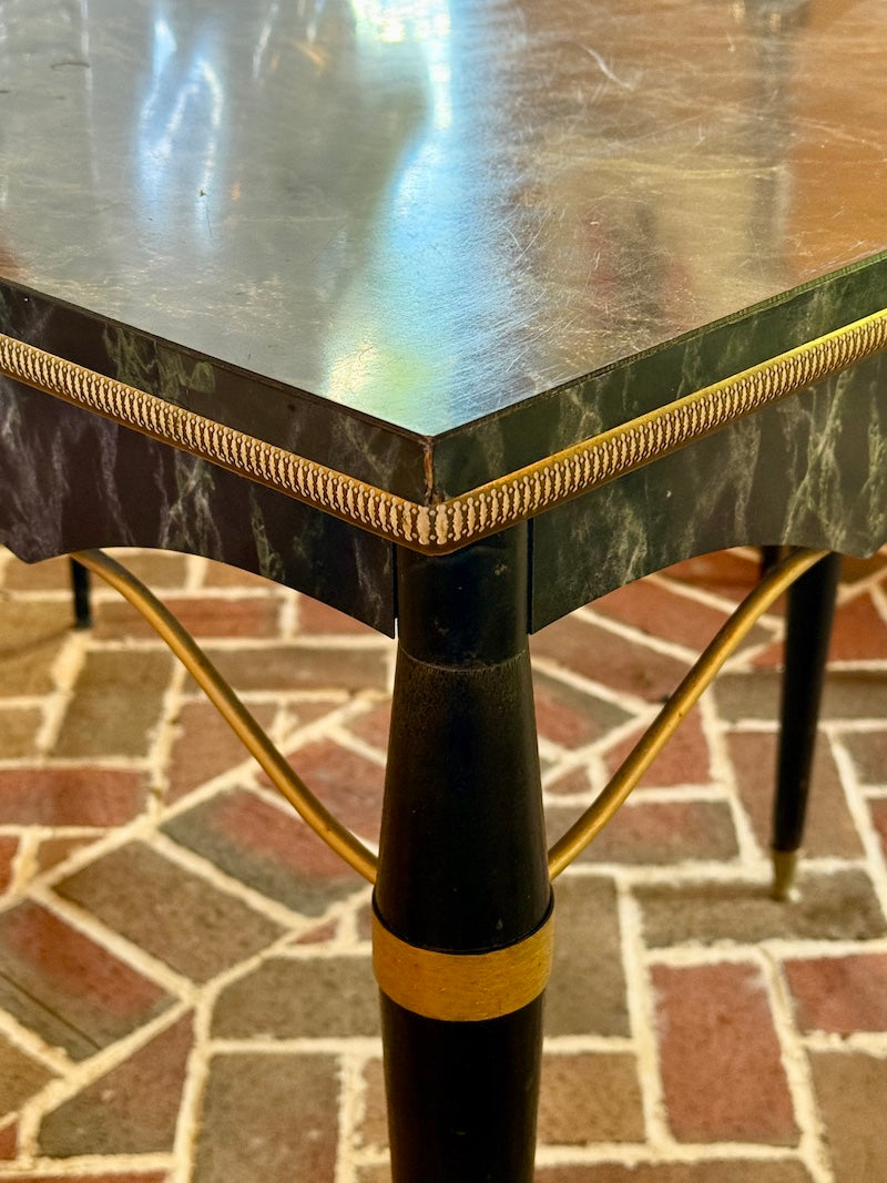 Italian Faux Marble Table 1950s