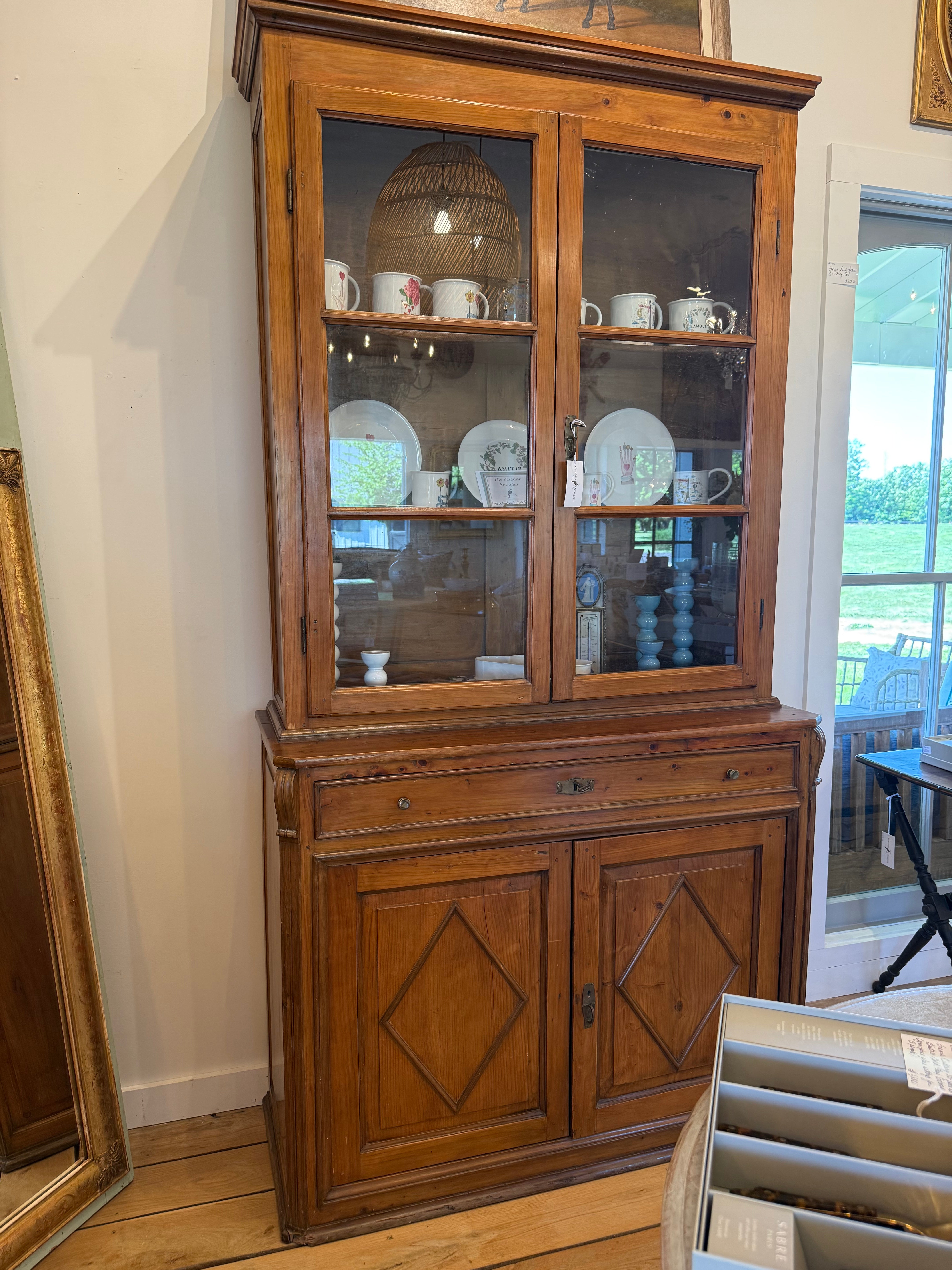 Antique Italian China Cabinet 1840s