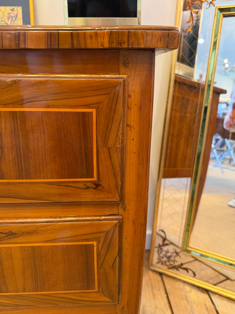 Antique Italian Chest of Drawers with Marquetry, from Lombardy