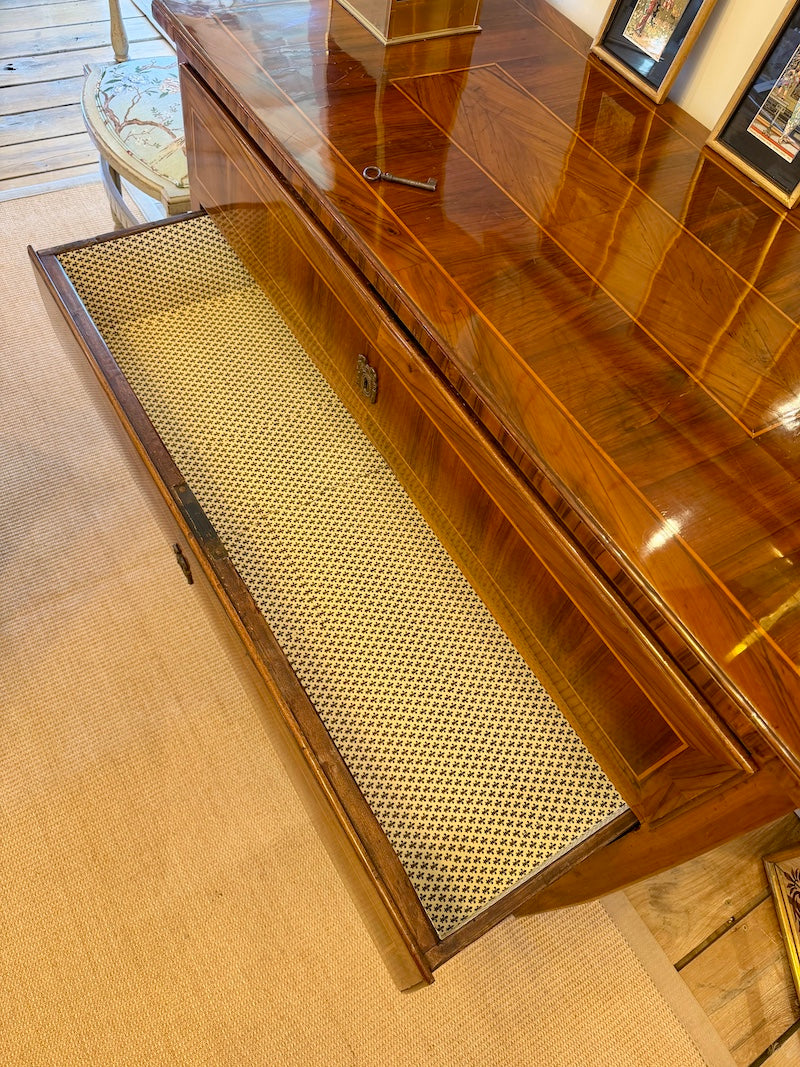 Antique Italian Chest of Drawers with Marquetry, from Lombardy