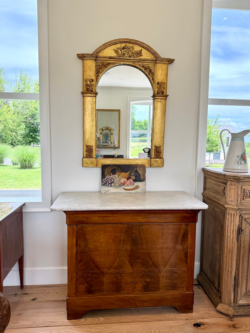 Antique Louis Philippe Marble Top Chest of Drawers