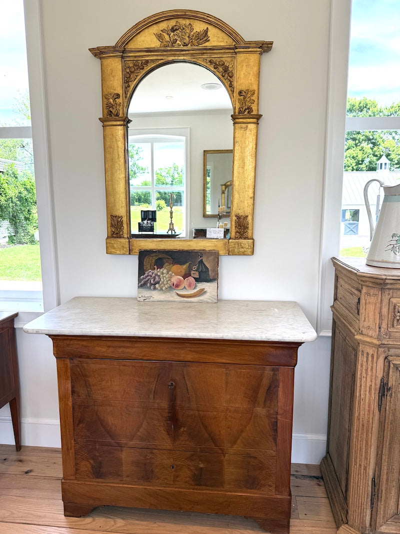Antique Louis Philippe Marble Top Chest of Drawers