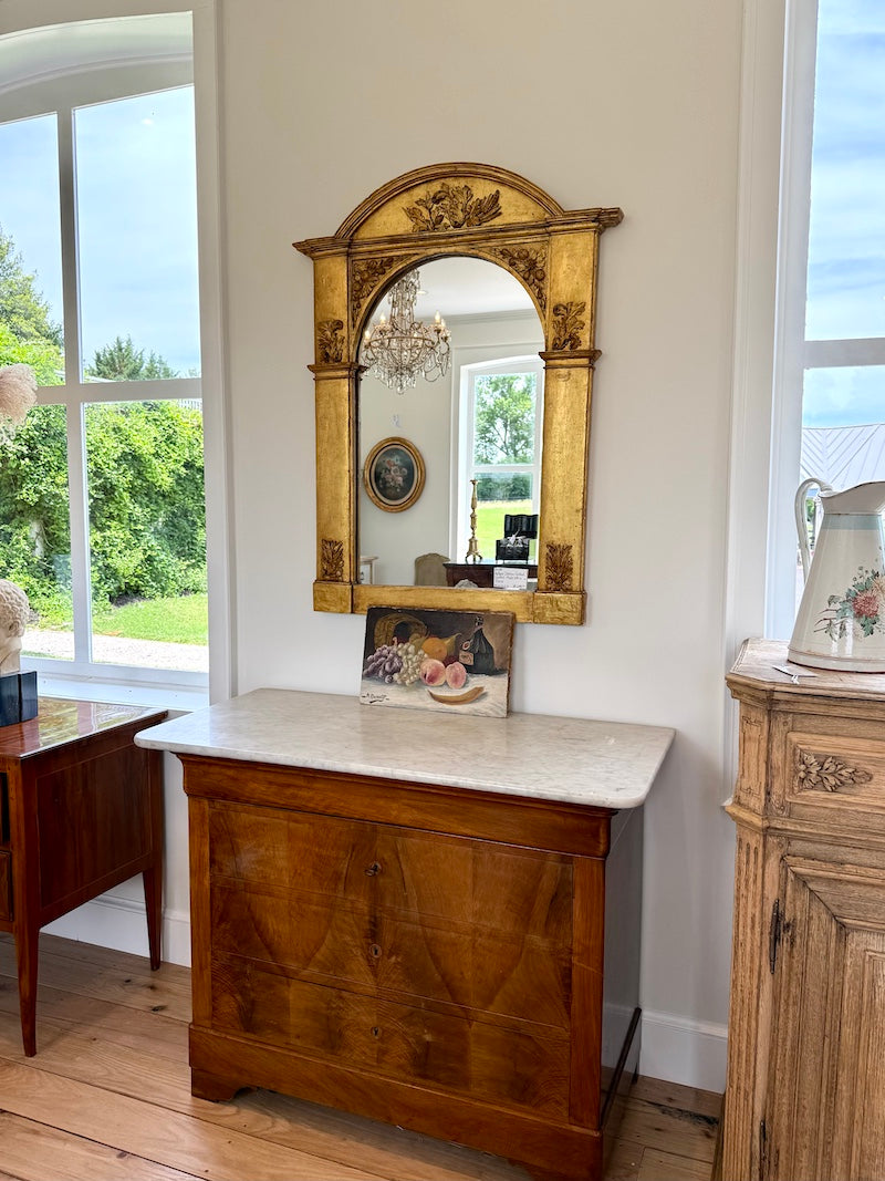 Antique Louis Philippe Marble Top Chest of Drawers