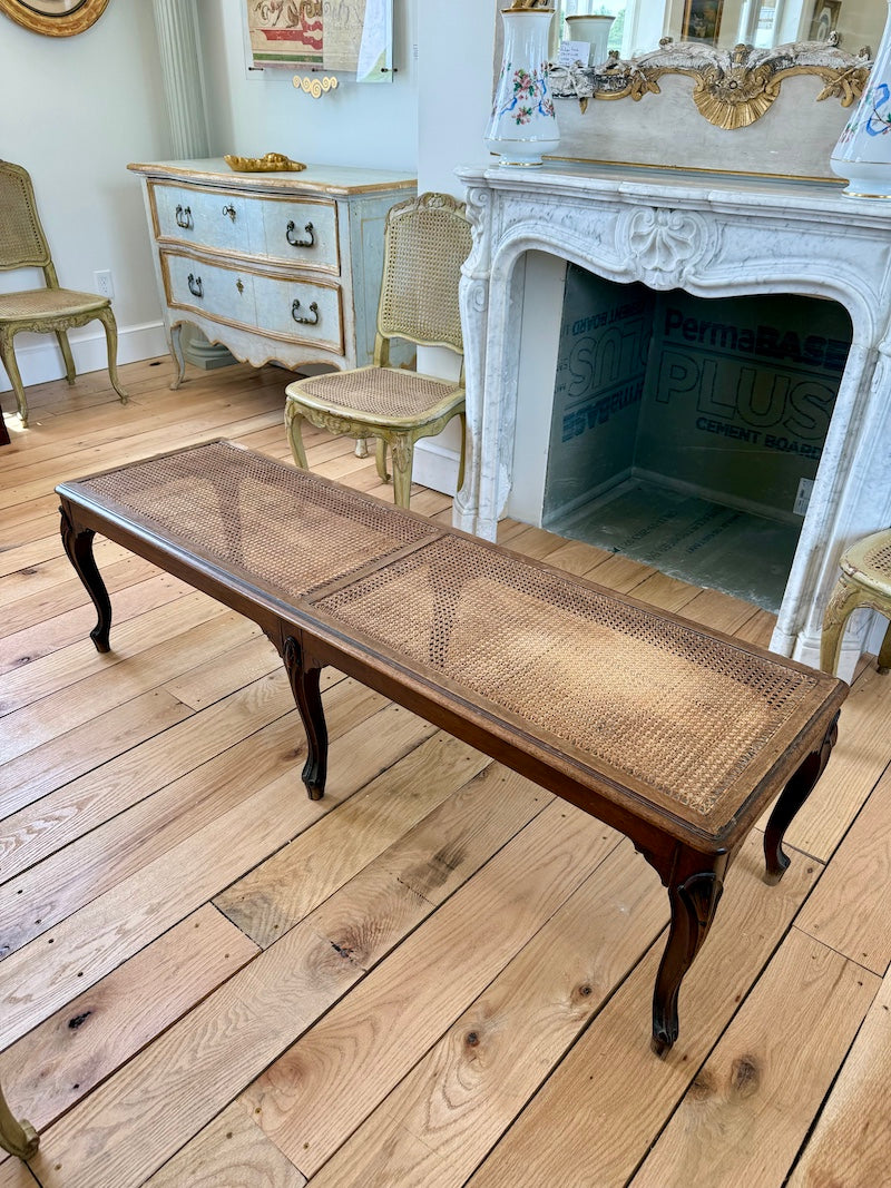 Antique French Banquette/Bench 19th C. Walnut