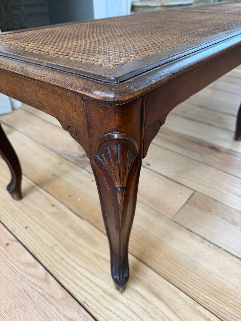 Antique French Banquette/Bench 19th C. Walnut