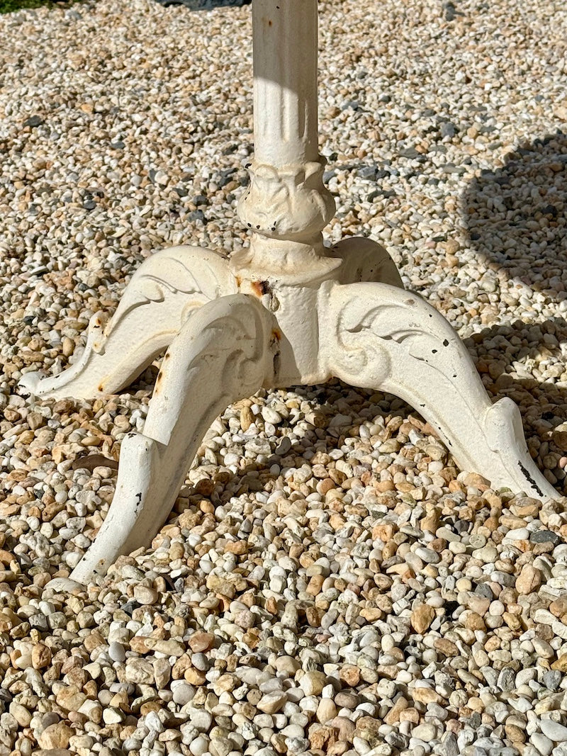 Antique French Wrought Iron Marble-Top Table