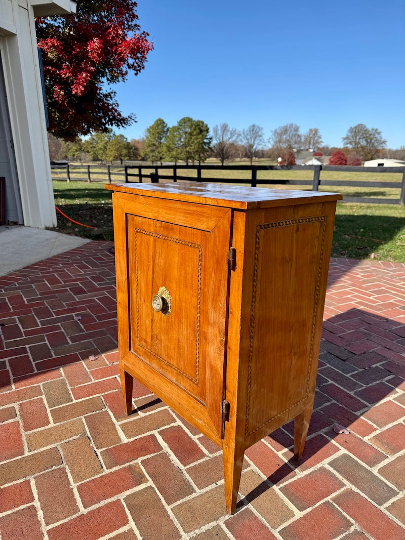 Antique Italian Side Table with Marquetry, From Siena