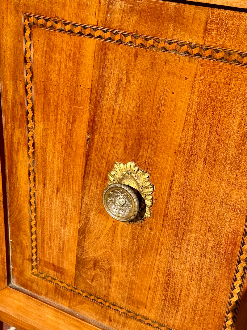 Antique Italian Side Table with Marquetry, From Siena