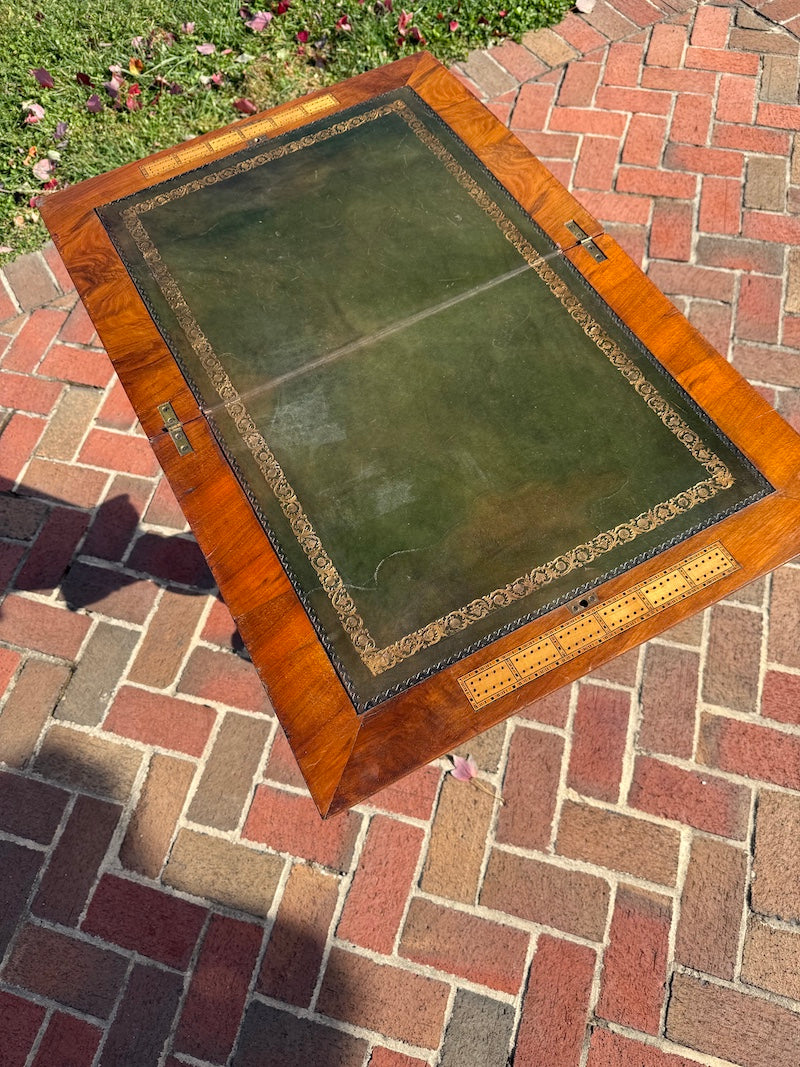 Antique English Game Table with Marquetry