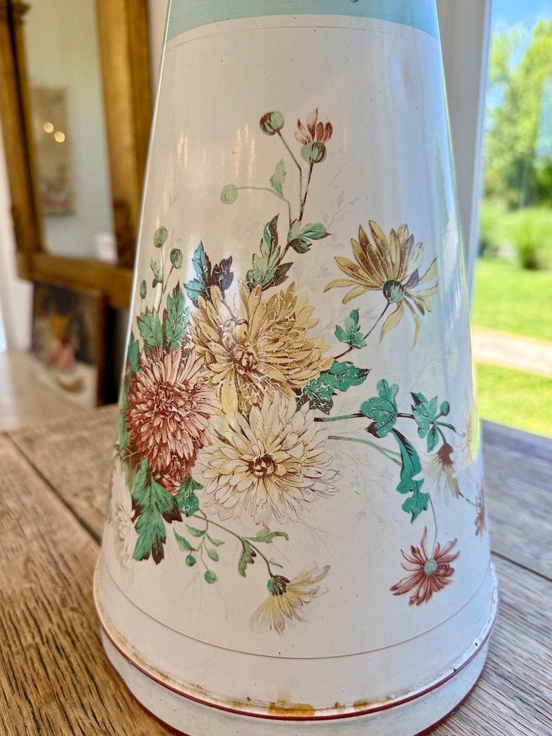 Antique Enameled Pitcher Late 19th C.