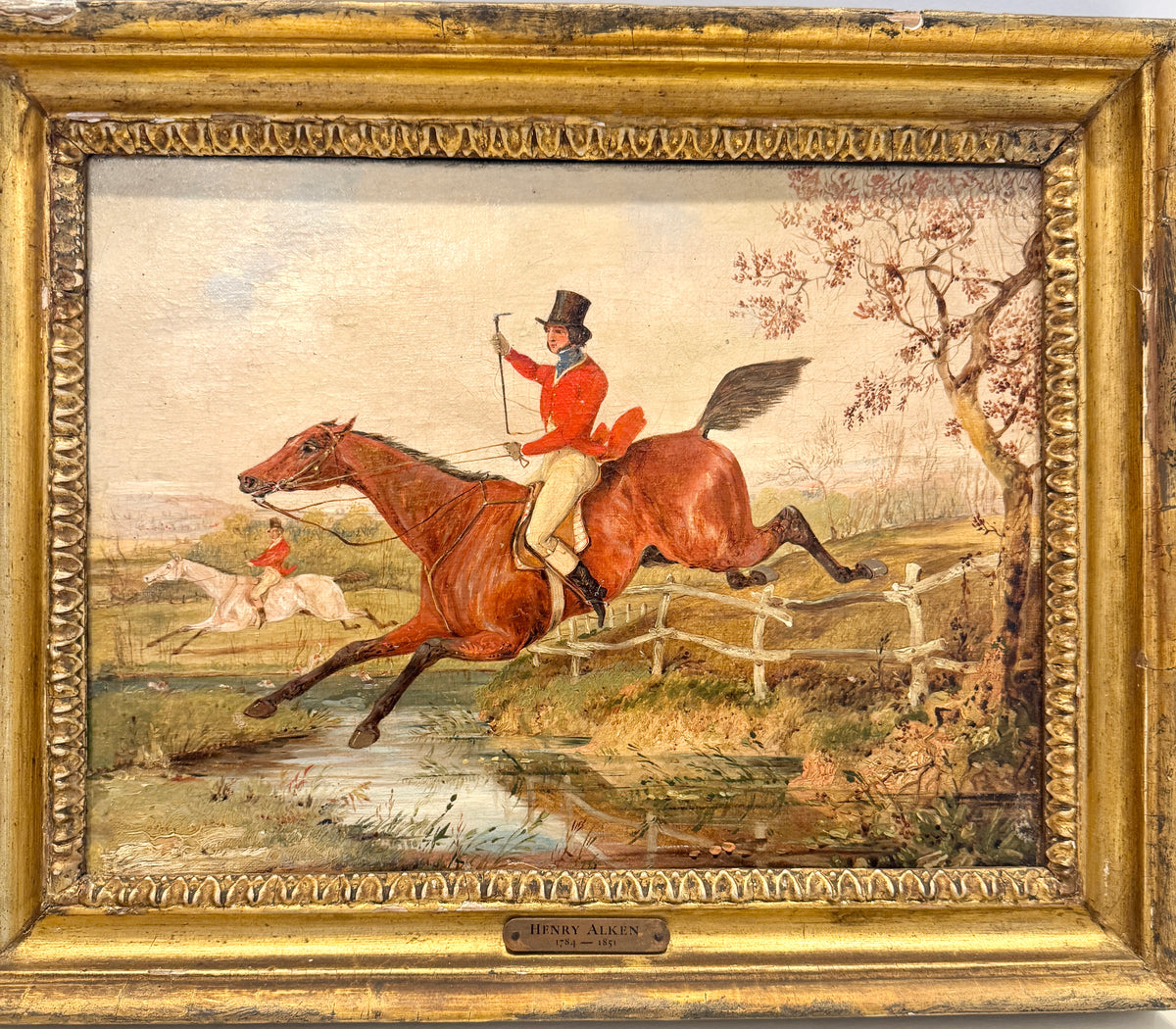 Pair of Antique Original Oil Paintings by Henry Alken 1700s