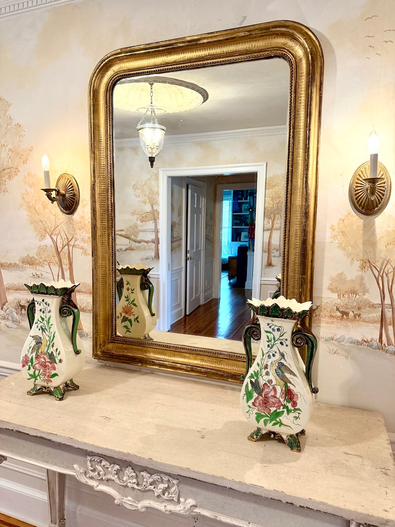 Antique French Art Nouveau Chinoiserie Vases
