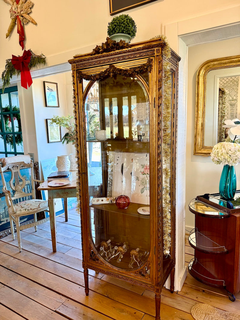 Antique Italian Louis XVI-Style Display Cabinet
