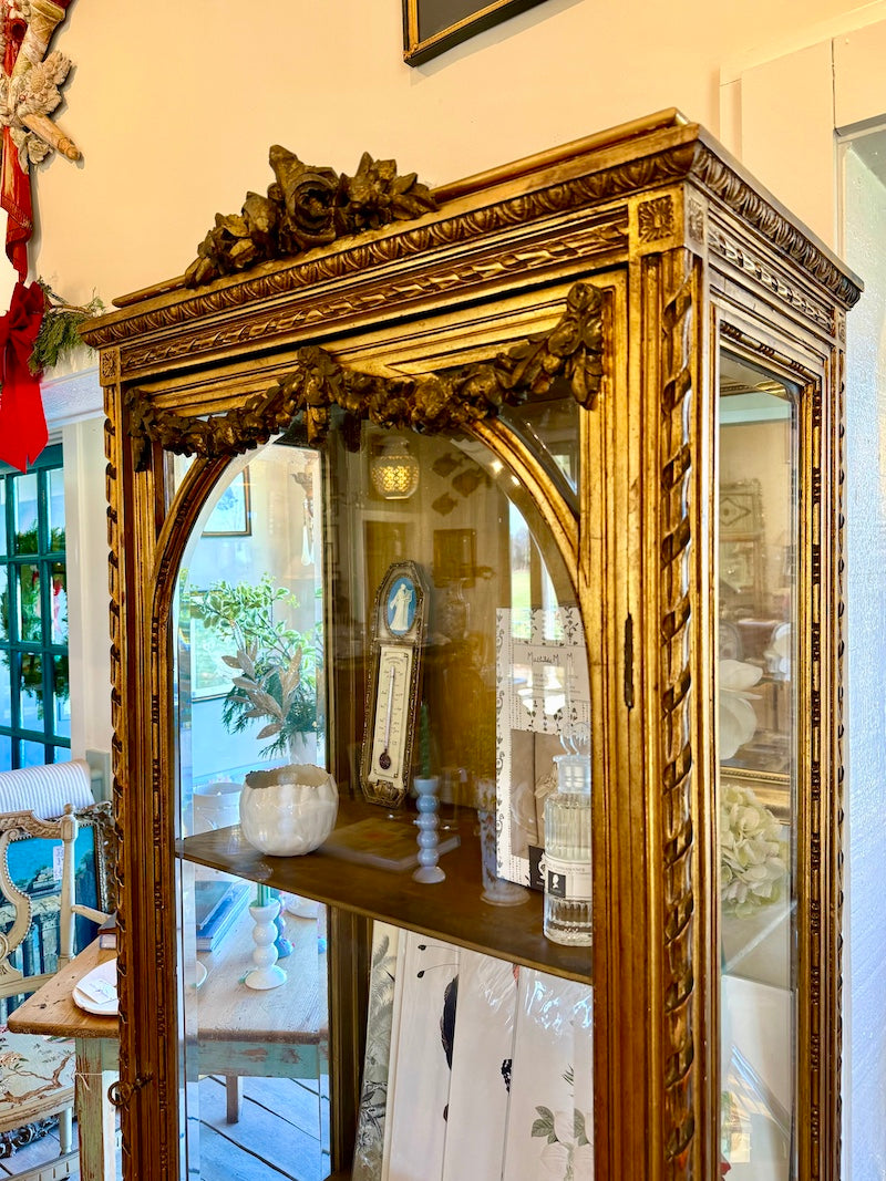Antique Italian Louis XVI-Style Display Cabinet