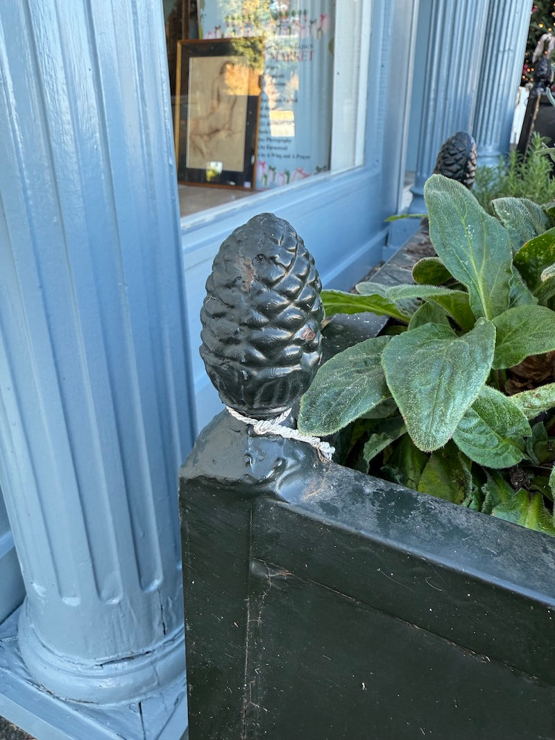 Antique French Pair of Dark Green Planters