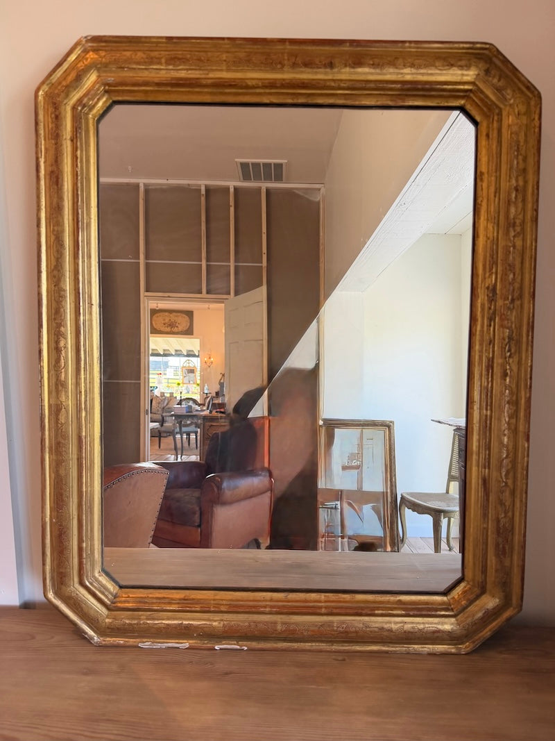 Antique French Louis Philipe Gilt Mirror