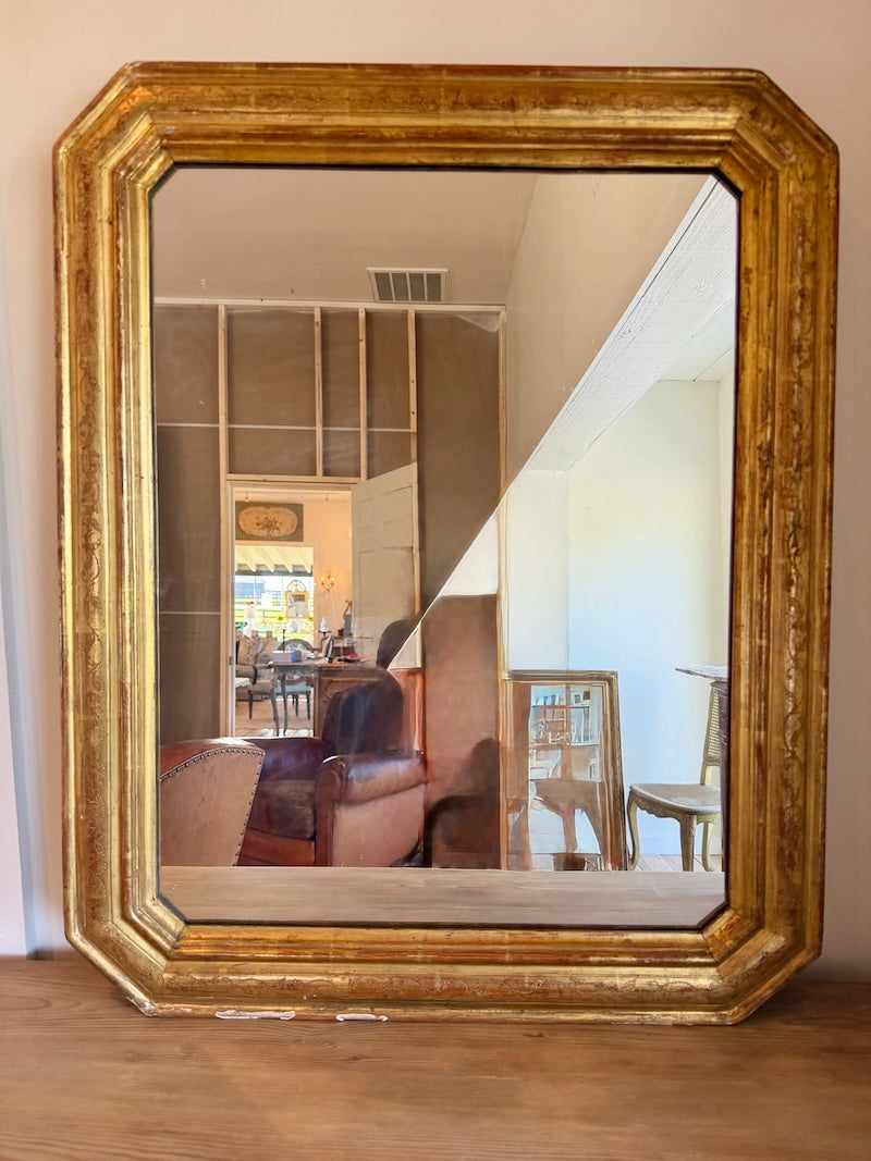Antique French Louis Philipe Gilt Mirror