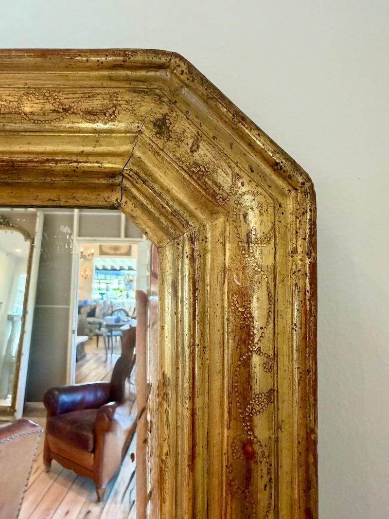 Antique French Louis Philipe Gilt Mirror