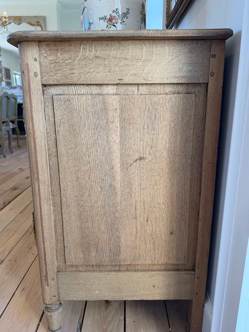Antique Belgian De Liege Cabinet, White Oak