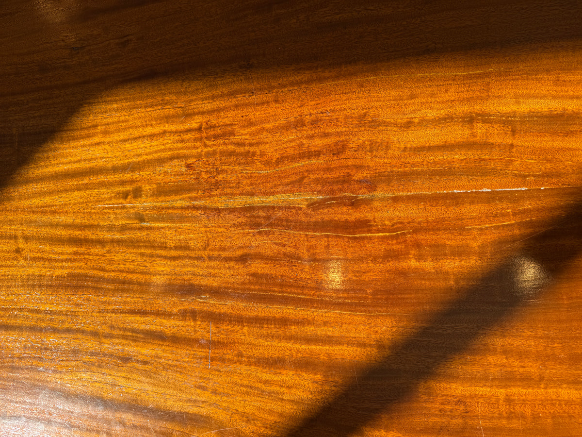 Antique Late Biedermeier Parcel - Gilt Mahogany Center Table