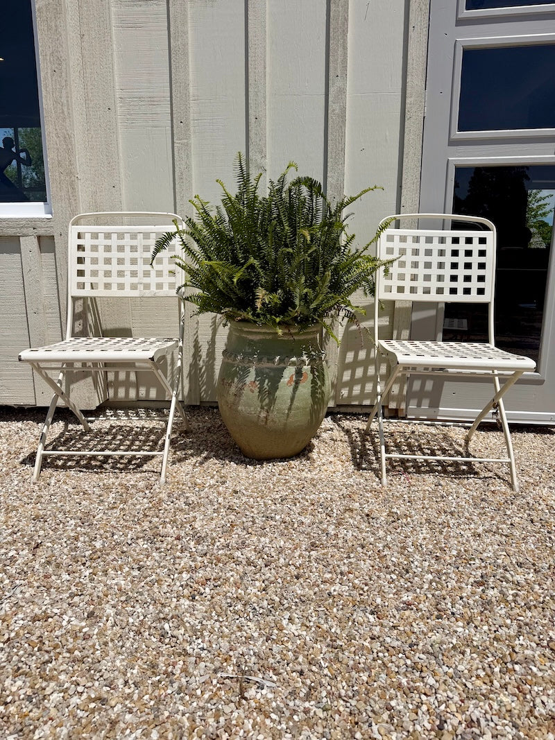 Outdoor Foldable Metallic Chairs from the South of France