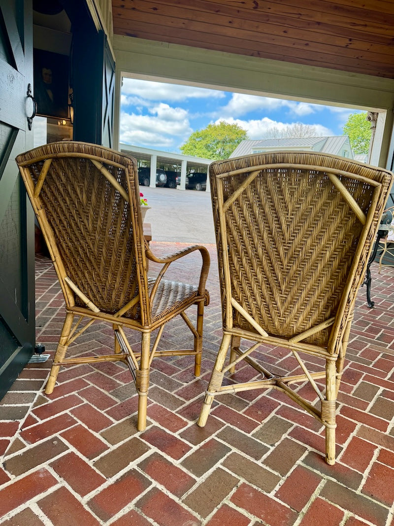 Pair or Rattan Chairs 1950s