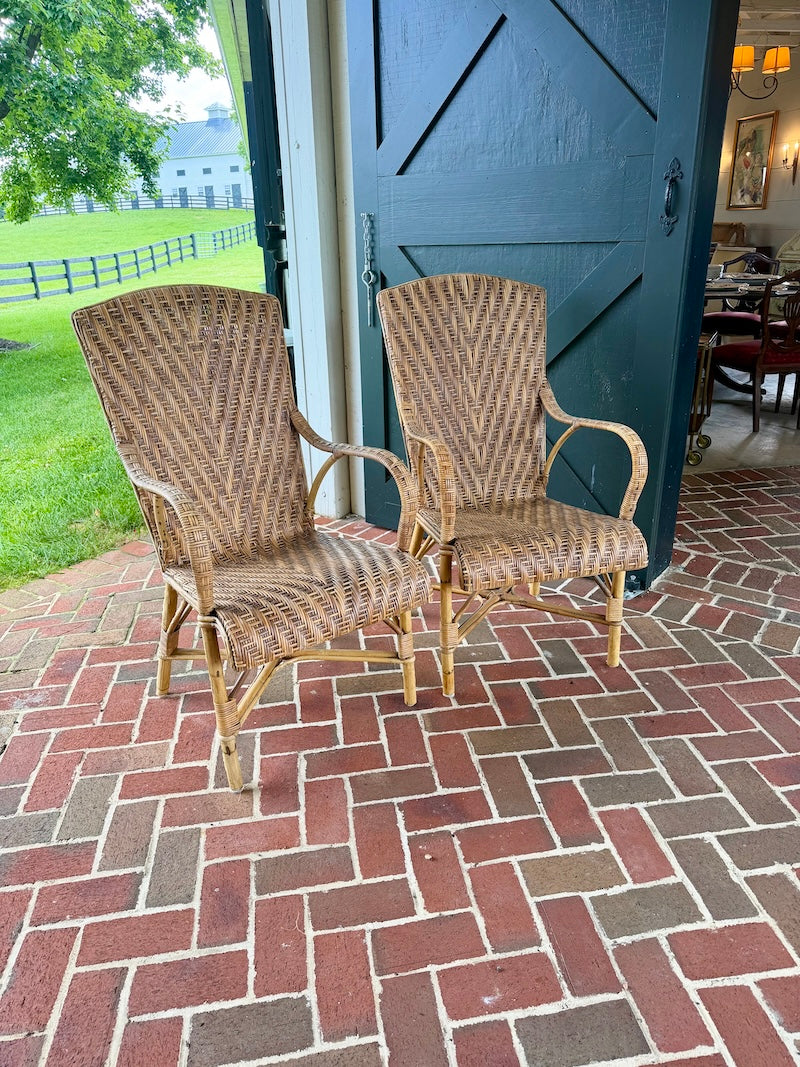 Pair or Rattan Chairs 1950s